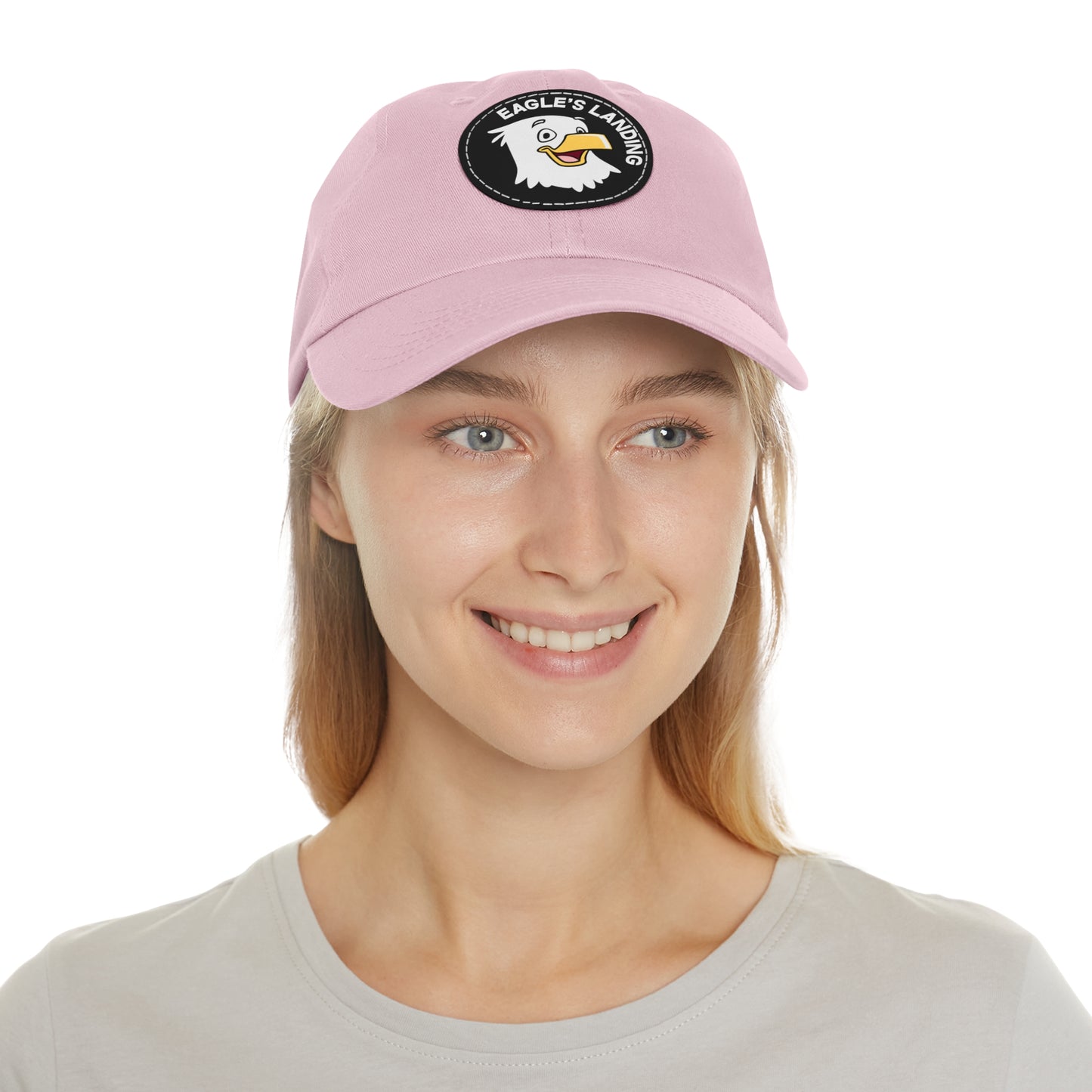 ADULT Hat with Leather Patch (Round)